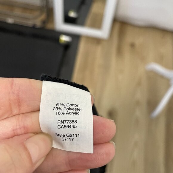 Madewell Wide-Leg Textured Knit Cropped Overalls Jumpsuit Black size Large - Picture 11 of 11